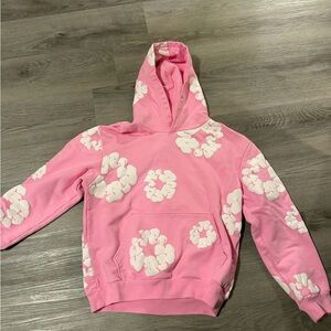 Kids Pink Floral Hoodie